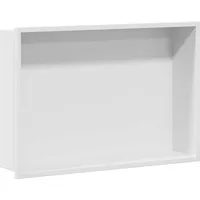 vidaXL Duschnische Weiß 45 x 30 x 9.5 cm Edelstahl