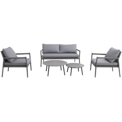 Royal Garden Ropero Sofa-Set mattgrau