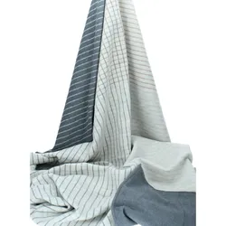 David Fussenegger Wohndecke Velvet Plaid Karo 200x135 cm rohweiß