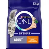 PURINA ONE Bifensis Adult | Trockenfutter mit Huhn für ausgewachsene Katzen | 3 kg