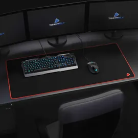 Titanwolf Gaming Mauspad, XXL Speed Gaming Mousepad / Extragroße Fläche von 900 x 400mm, Kopf rot