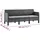 vidaXL 3-Sitzer Gartensofa mit Kissen Anthrazit PP Rattan