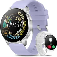 Smartwatch für iOS- und Android-Telefone,1,32" HD Bluetooth für Damen mit Anrufannahme/Anruf, Sport-Fitnessuhr mit Schlafmonitor, Wasserdichter - Gold