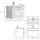 Vicco Waschbeckenunterschrank Stefanie 2 Teile 60 x 46,2 x 40 cm Weiß Hochglanz