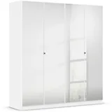 Rauch Reflect, mit Spiegelfront, inkl. praktischer Inneneinteilung und Stoffboxen-Set weiß