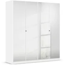 Rauch Reflect, mit Spiegelfront, inkl. praktischer Inneneinteilung und Stoffboxen-Set weiß