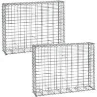 Estexo Spiral Steingabionen, Gabione Steinkorb 100x80x20 cm 2er Set