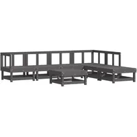 vidaXL 7-tlg Garten-Lounge-Set Grau Massivholz Kiefer Modell 30