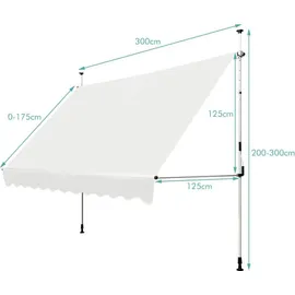 Costway 300cm breit Beige -