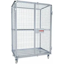 Stahlrollbehälter ADB 1600, 800 x 1200 mm, 5-seitig, 1 ZWB einlegbar, 2 Flügeltüren, RW vernietet, Cr 3