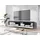 veneti P & B Lowboard 180x30 cm Schwarz Holzwerkstoff