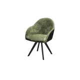 Woodford Polsterstuhl  Cross , grün , Maße (cm): B: 61,5 H: 84,5 T: 62.0