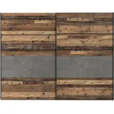 Forte Clif 270 x 211 x 61 cm betonoptik dunkelgrau/old wood vintage