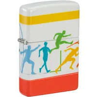 Zippo Sturmfeuerzeug - Track and Field Sports, 540°, Color Image - Nachfüllbar - Wiederverwendbar - Windfestes Design - Geschenkbox - Made in USA
