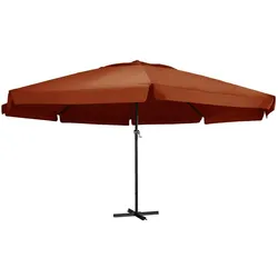 vidaXL Sonnenschirm Aluminium-Mast 600 cm Terrakotta