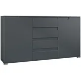 Vladon Sideboard Sylt V1 138,5 x 75,5 x 35 cm Anthrazit