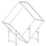 vidaXL Kaminholzregal Kaltgewalzter Stahl 60 x 25 x 60 cm Weiß