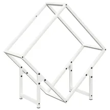 vidaXL Kaminholzregal Kaltgewalzter Stahl 60 x 25 x 60 cm Weiß