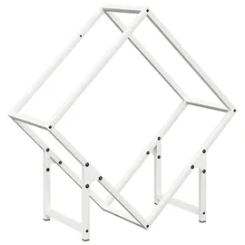 vidaXL Kaminholzregal Kaltgewalzter Stahl 60 x 25 x 60 cm Weiß
