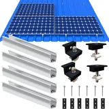 Solarmodul Halterung Flachdach, Alu Photovoltaik Montageschiene 12CM, Verstellba