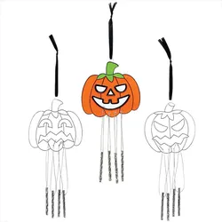 Sonnenfänger Windspiele "Kürbis" (pro Set 3) Halloween Bastelbedarf