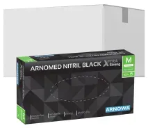 ARNOMED Nitril Black XTRA STRONG Einmalhandschuhe, schwarz 392-M , 1 Karton = 10 Packungen à 100 Stück, Größe M