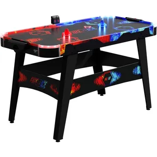 Carromco Airhockey Spieltisch Fire & Ice groß, Air Hockey Kinder/Erwachsene, Airhockey Tisch LED mit Luft 146x71x82 cm, für 2 Spieler ab 6 Jahren inkl. LED-Airhockey Pusher & Pucks