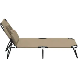 vidaXL Sonnenliege Klappbar Oxford-Gewebe & Pulverbeschichteter Stahl