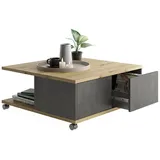 FMD Mobiler Couchtisch, Artisan-Eiche