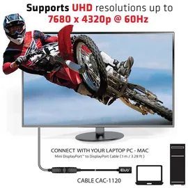 Club 3D Mini DisplayPort auf DisplayPort Verlängerungskabel 1 m Schwarz