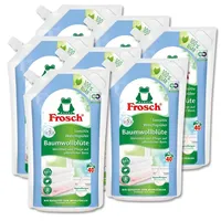 Frosch Weichspüler Baumwollblüten 1 Liter pflegend mit Baumwolle (7er Pack)