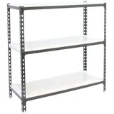 Proregal Schwerlastregal Metall 100x80x40 cm Anthrazit-Weiß
