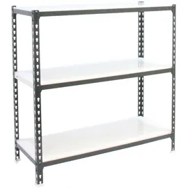 Proregal Schwerlastregal Metall 100x80x40 cm Anthrazit-Weiß