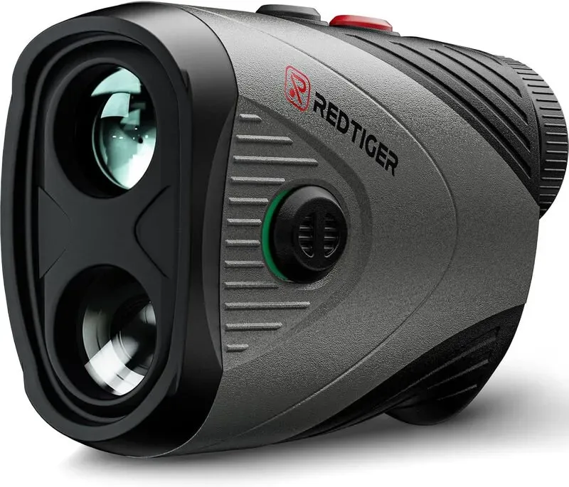 REDTIGER C001B Laser-Entfernungsmesser, 7x-Fernglas, 1200 Yards Reichweite, Neigungsangabe, integriertes Magnetstativ, Flag-Funktion