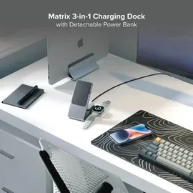Alogic Matrix+ Wireless 3-in-1 Ladestation MagSafe + Vent Mount 5.000mAh Powerbank