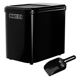 TroniTechnik® Eiswürfelmaschine Eiswürfelbereiter, Ice Maker, 12kg/24h, 2,2 Liter Wassertank, 2 Größen, Selbstreinigung, schwarz
