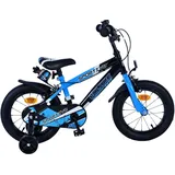 Volare Kinderfahrrad Sportivo für Jungen 14 Zoll Kinderrad Blau Schwarz