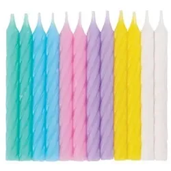 24 Geburtstagskerzen pastell