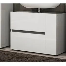 INOSIGN Waschbeckenschrank INOSIGN "MISTER, Bad-Unterschrank, 83 cm breit, 1 Klappe, 1 Tür, 1 Schublade", weiß, B:83cm H:62cm T:34cm, FSC-zertifizierter Holzwerkstoff, Schränke, Waschbeckenunterschrank, Badmöbel, Hochglanz lackiert, Made in Italy, mit