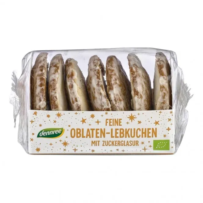 dennree Feine Oblaten Lebkuchen glasiert bio