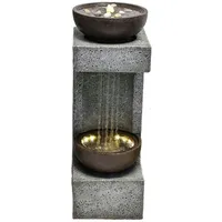 Gravidus Eleganter Outdoor-Brunnen mit LED-Beleuchtung und Pumpe