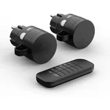 conecto Funksteckdose 2 St. Schwarz