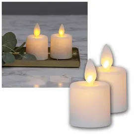Star Trading LED Kerzen-set M-Twinkle Flackernd, Weiß, 6cm
