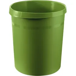HAN Papierkorb GRIP mit Rand, 18 l, grün, 2 Griffmulden, extra stabil