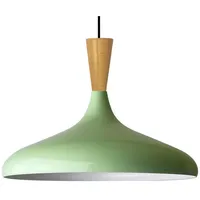 Bamyum Champion aus Holz, Metall E27 Moderne Mintgrün Pendelleuchte