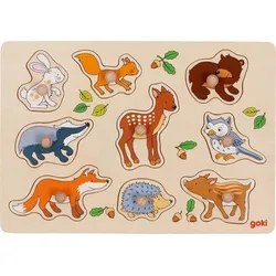 GOKI Steckpuzzle Waldtiere