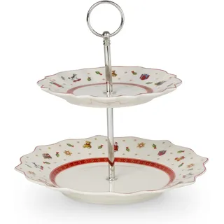 Villeroy & Boch Toy's Delight Kleine Etagere Weihnachten, Mini Etagere Weihnachten Klein, Weihnachtsetagere Toys, Weihnachtsdeko, Serviergeschirr Aus Keramik Für Buffet, Geschenk, Premium Porzellan