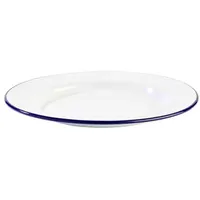 APS ENAMELWARE Teller 24 cm blau/weiß