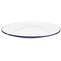APS ENAMELWARE Teller 24 cm blau/weiß