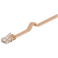 goobay CAT 6 Flach-Patchkabel, U/UTP, Hellbraun